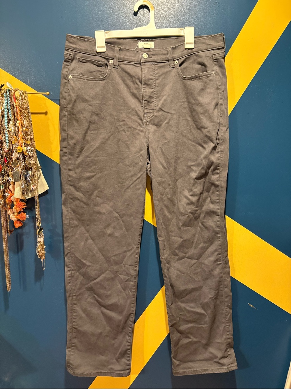 M Jeans Gray Sculpt High Rise Straight Leg Jeans EUC